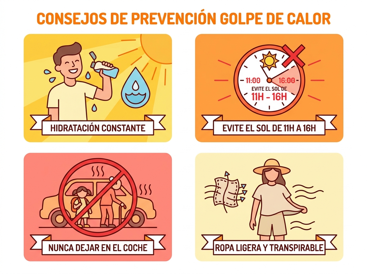 Consejos de prevención para golpe de calor