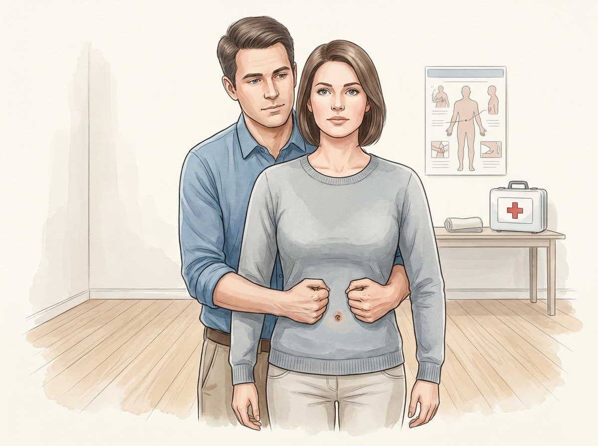 Maniobra de Heimlich en adulto
