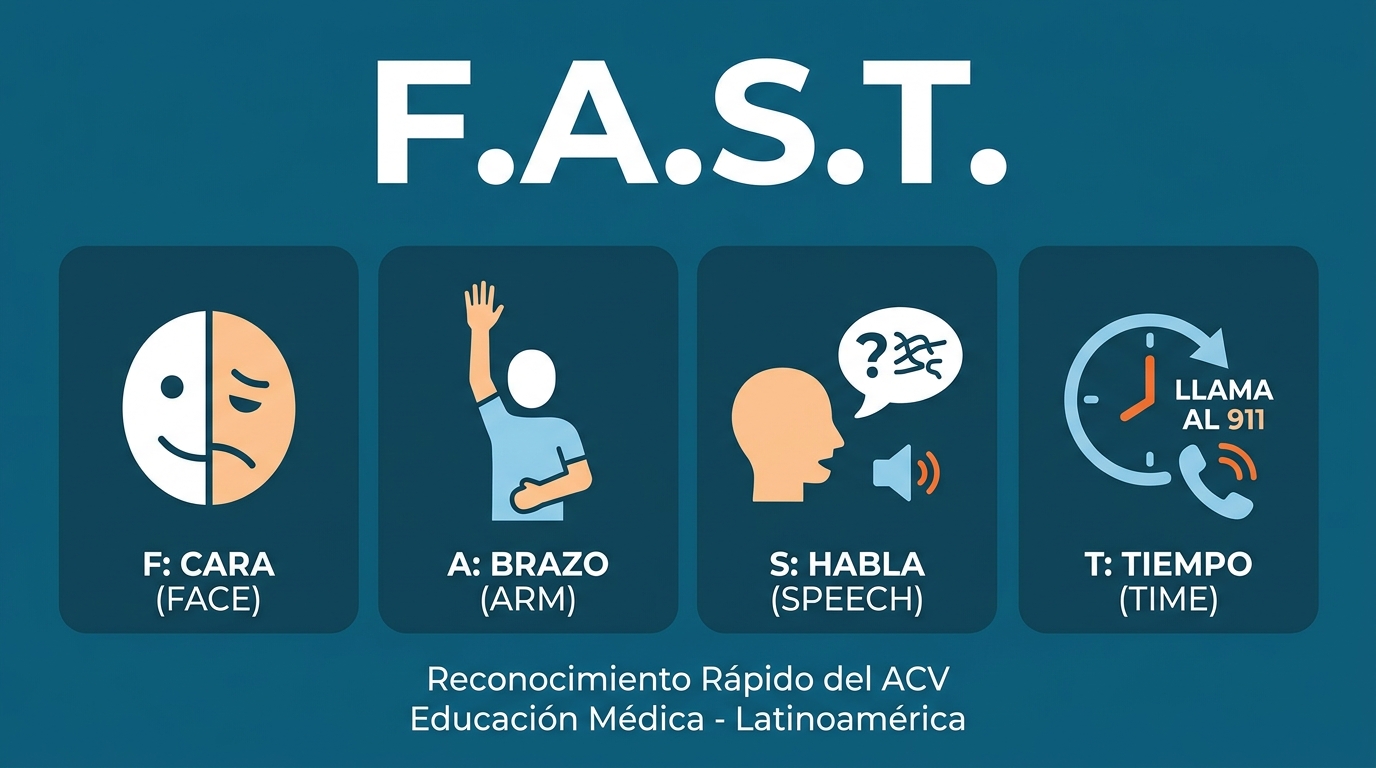 Regla F.A.S.T. para reconocer un EVC